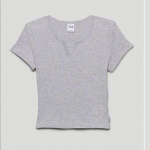 TNA Waffle Notch t-shirt  Heather Chrome